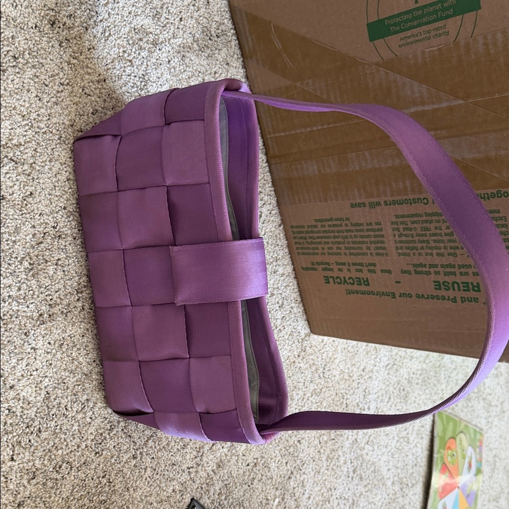 Woven Shoulder Bag in Lavender Purple